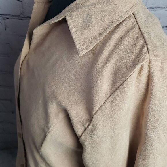 Tan Button Down Longsleeve Shirt - Picture 7 of 12